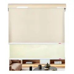 HOMEBRANDT - Cortina Roller Beige Blackout Doble Visillo Cenefa 100x200
