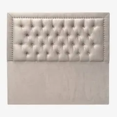 VINTAGE MOBEL - Respaldo Capitone Rahmen 2 plazas Felpa Beige