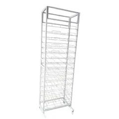 GENERICO - Estantería Metálica Blanca Ideal para Libreria Movil Gms