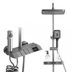 DETODOYMAS - Ducha Columna Visor Digital 4 Funciones