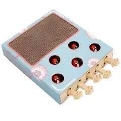 GENERICO - Rascador Juguete Lindo Gato Atrapa Ratón Azul