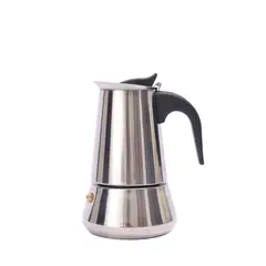 GENERICO - Cafetera Italiana Acero Inoxidable 4 Taza Moka Cafetera