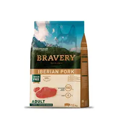 BRAVERY - ALIMENTO IBERIAN PORK ADULT LARGE&MEDIUM BREEDS 12KG