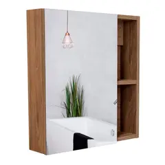 FMFURNITURE - Mueble Botiquin 497x45x125 Cm Café Claro