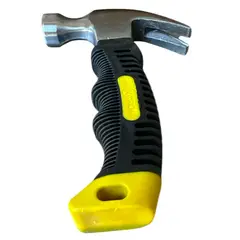 INOXCROM - Martillo Carpintero Mango Fibra 16 Oz Antideslizante Amarillo Negro Mini 8 Onza
