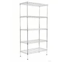 GENERICO - Estante Cromado Ajustable 5 Niveles - 180 x 90 x 45 cm