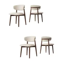 LUBABYCAS - Pack 4 Sillas de Comedor Madera Café Ankara