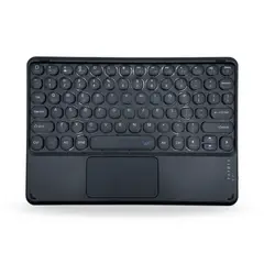 GENERICO - Teclado 2.0 TouchPad 10 " Bluetooth Para Tablet iPad letra Ñ - Negro