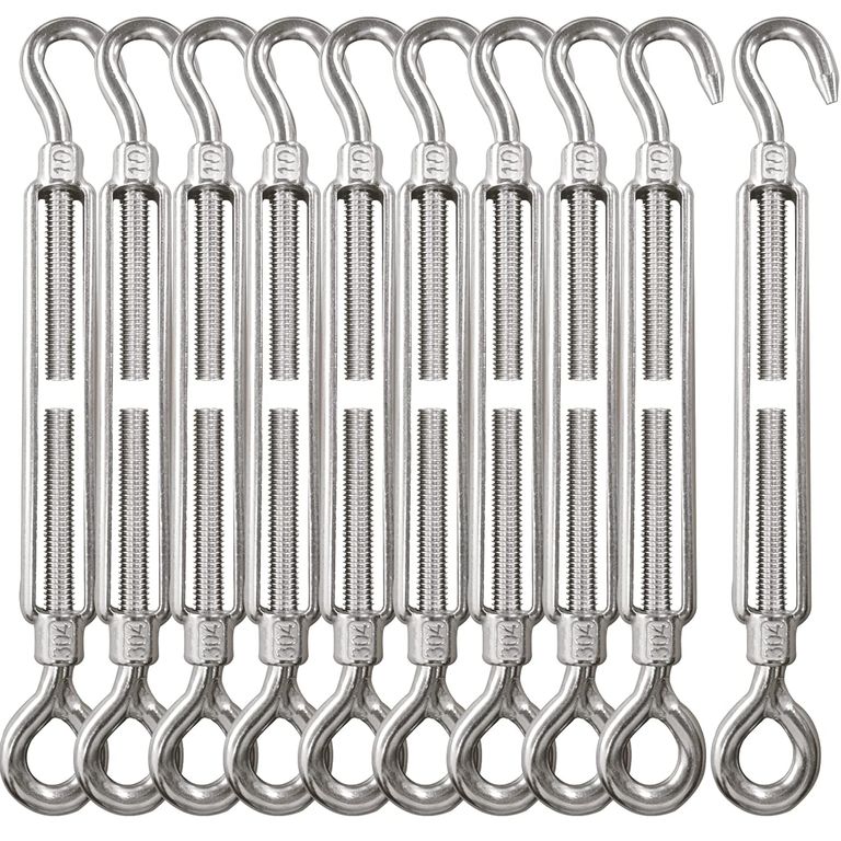 12 Pcs Gancho De Tensor De Alambre M10 Galvanizado Piola Acero