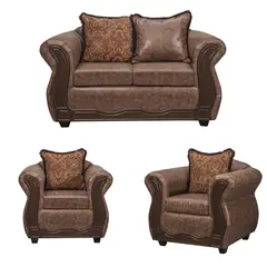 BLACK FACTORY - Juego de Living 2 1 1 Sofia PU