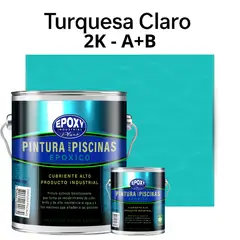 EPOXY - PINTURA PISCINA EPOXICA - Bicomponente 2K - Plus - Kit Classic - GALON -TURQUESA CLARO