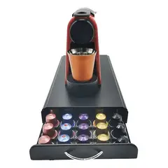 EVERSO - Organizador Bandeja Para Cápsulas Nespresso 60 Unidades Negro-60 Unidades