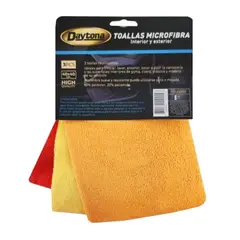 DAYTONA - Kit 3 Paños Microfibra Multiuso Reutilizable 40x40cm