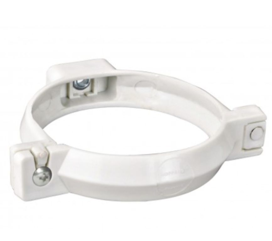 ABRAZADERA TUBO BAJADA 75 MM CANALETA PVC BLANCO PH25