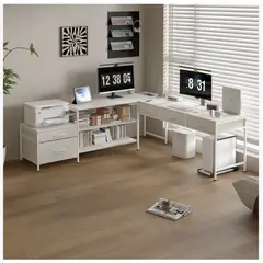 HOMER DESIGN - Escritorio Homeoffice Esquinero Forma L Oficina Convertible