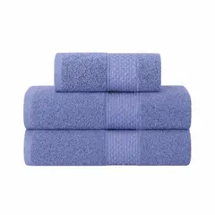 GARSIL - Pack 3 Toallas De Baño Y Mano De Algodón Grueso Y Absorbente Azul