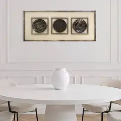 DEKAM DISEÑO - CUADRO DECORATIVO CIRCULOS PLATEADO ENVEJECIDO