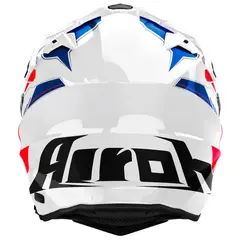 AIROH - Casco De Moto Commander 2 Reveal Militar Azul Rojo Brillo
