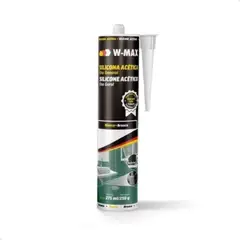METALFER - Silicona Acética 280 Ml Color Transparente W-max