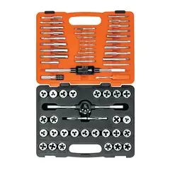 TRUPER - Juego De 60 Piezas De Machuelos Y Tarrajas Naranja