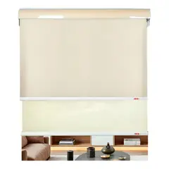 HOMEBRANDT - Cortina Roller Beige Blackout Doble Visillo Cenefa 150x200