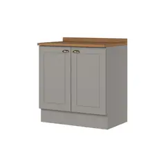 HOME MOBILI - Mueble de Cocina Base 2P Línea Americana Gris