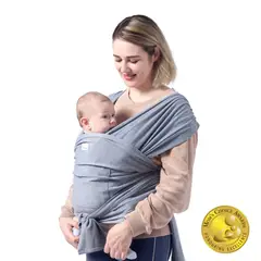 MOMCOZY - Portabebé Fular Gris