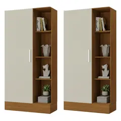 MOVELARIA - Combo 2 Clóset Zapatero 174x75x35 cm Off White R15X2