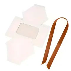 GENERICO - 20 Cajas Regalo Hexagonal Blanca 7x7x7 Cm Visor Frontal