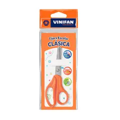 GENERICO - Tijera Escolar Clásica Vinifan - 1 ud - Naranja - Tamano Unico