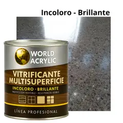 WORLD ACRYLIC - VITRIFICANTE MULTISUPERFICIE INCOLORO BRILLANTE - Octavo Galón