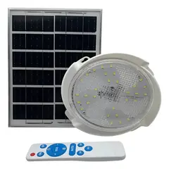 METEX - Lampara Plafon Redonda De Techo Solar 100w Blanco Frio