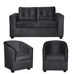 COLBOX - Living Nova 2 cuerpos + 2 Poltronas Felpa
