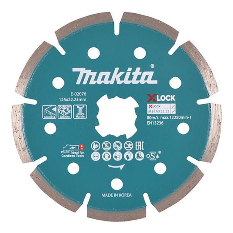 Disco Diamantado Segmentado 125mm X-lock Makita E-02076