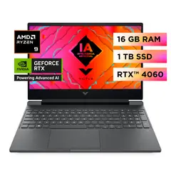 HP - Notebook Gamer Victus 15-fb3004la AMD Ryzen 9 16gb Ram 1tb Ssd RTX4060 8gb Windows 11 Home