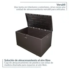 CANBERRA - Baúl Almacenamiento Exteriores Negro 397 Litros
