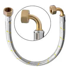 GENERICO - Flexible Gas Con Codo 12hi X 12hi Certificado Sec Sercogas