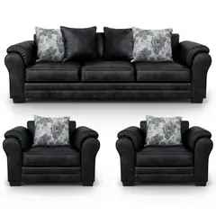 AMERICA DECORA - Living 6 Cuerpos 4+1+1 XL Con Resorte Estructural Grandón Envejecido