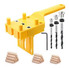 GENERICO - GUIA PLANTILLA PARA TARUGOS MADERA 6-8-10 MM + BROCAS