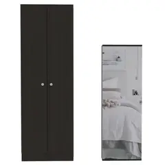 TUHOME - Combo Closet 2 Puertas + Zapatero Con Espejo Dreams Wengue