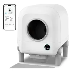 RAGNAR - Arenero Para Gatos Con Cámara Y Limpieza Automática