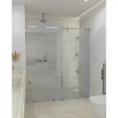 DELL ORTO - Shower door corredera vidrio templado ancho ajustable 120-130 x 190 cm Satinado - Scala