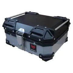 GENERICO - Maleta RIDEWOLF 0712-28 Top Case 28 Litros Plata para Moto