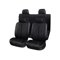 GENERICO - Fundas Cubre Asiento Para Autos Universal EcoCuero Negro