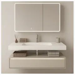 HOMER DESIGN - Vanitorio De Panal Aluminio+botiquín Espejo Inteligente S60