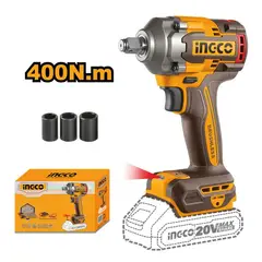 INGCO - Llave Pistola De Impacto Bl 20v 400 Nm 1/2 Ciwli20401