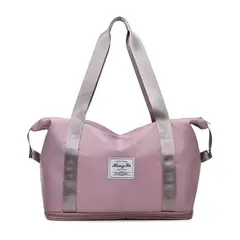 GENERICO - Bolsa gran capacidad para viajes hombres y mujeres deportes color rosa