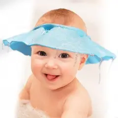GENERICO - Protector de Ojos Gorro Baño Ducha Bebé Azul