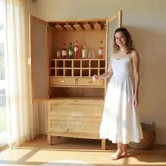 RUSTIC STYLE - VITRINA VARKON EN LENGA - MUEBLES LORELEY