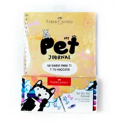 FABER-CASTELL - Set Diario Mascota Pet Journal Perro + lápices Faber Castell